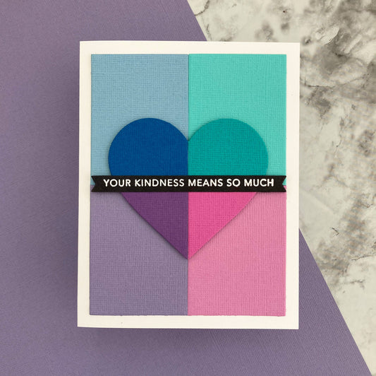 handmade card featuring encore textured cardstock in Aster