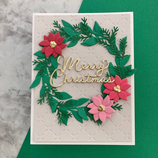 Handmade Christmas card featuring Encore Cardstock in Lucky Clover