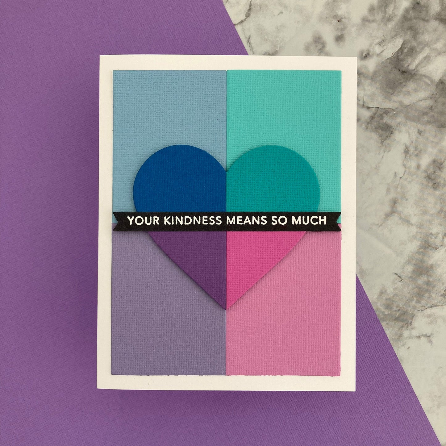 handmade card featuring Dutch Iris Encore Cardstock