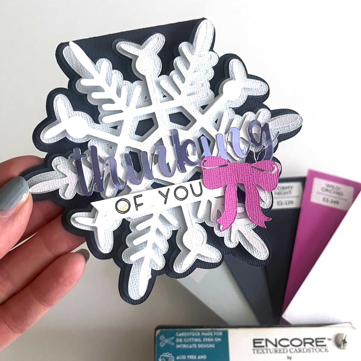 Handmade card featuring Encore Textured Cardstock