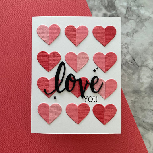 Handmade Valentine card using Encore Textured Cardstock