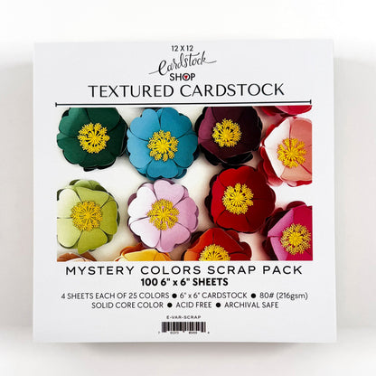 6"x6" MYSTERY SCRAP PACK - TEXTURED 100 SHEETS - E-VAR-SCRAP