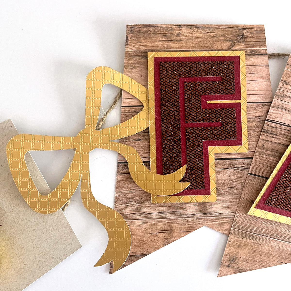 Antique Diamonds Embossed Gold Foil