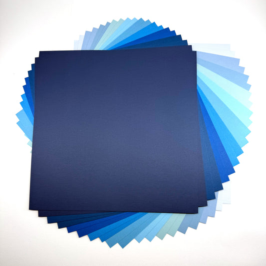 ENCORE TEXTURED CARDSTOCK BLUE VARIETY PACK - 12x12 Cardstock - 20 Pack - Encore