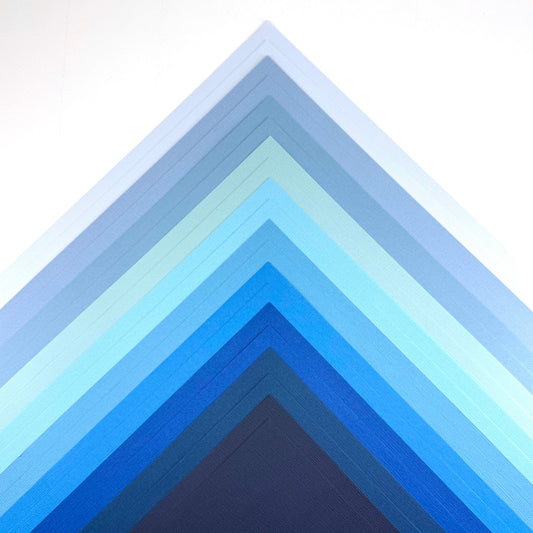 ENCORE TEXTURED CARDSTOCK BLUE VARIETY PACK - 12x12 Cardstock - 20 Pack - Encore