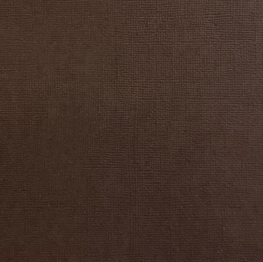 BROWNIE - Dark Brown Textured 12x12 Cardstock - Encore Paper