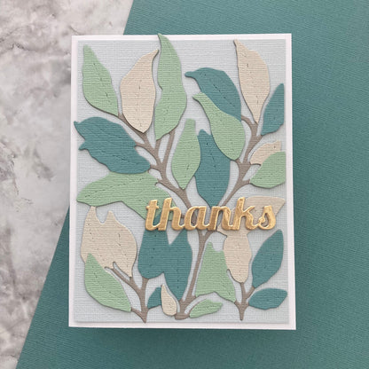 Handmade card featuring Encore Textured Cardstock in Mediterranean Blue