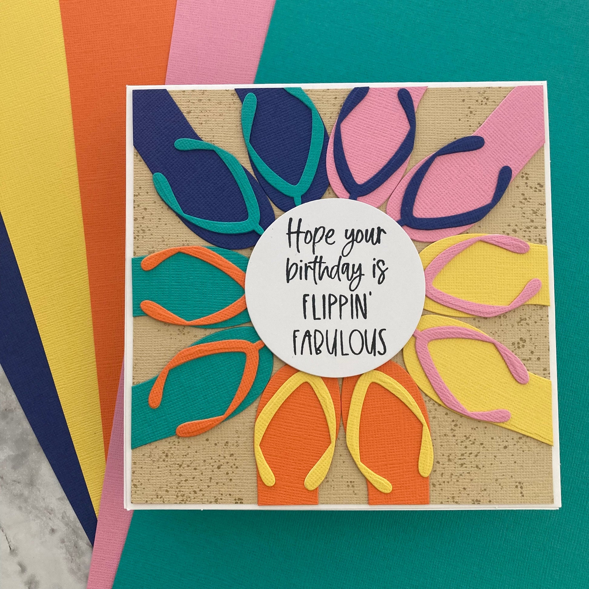 Handmade summer card featuring Encore Textured Cardstock