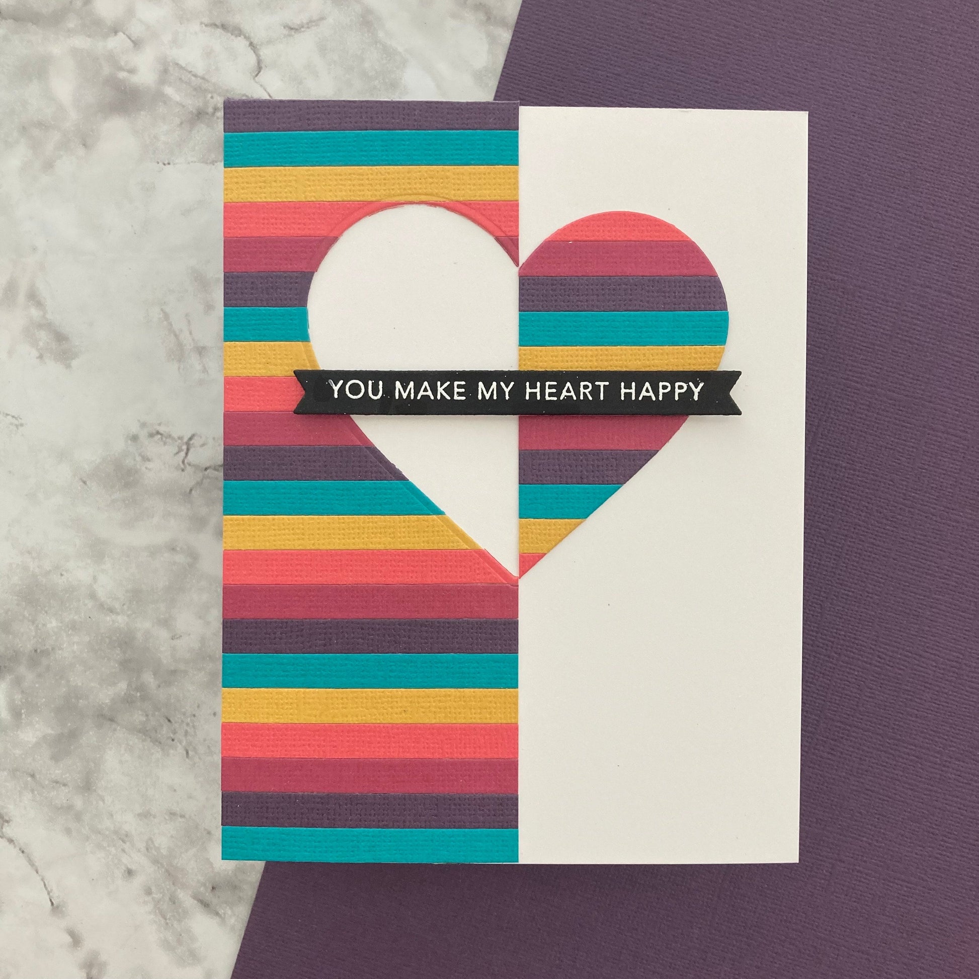 Handmade card featuring Encore Textured Cardstock in Sugar Plum