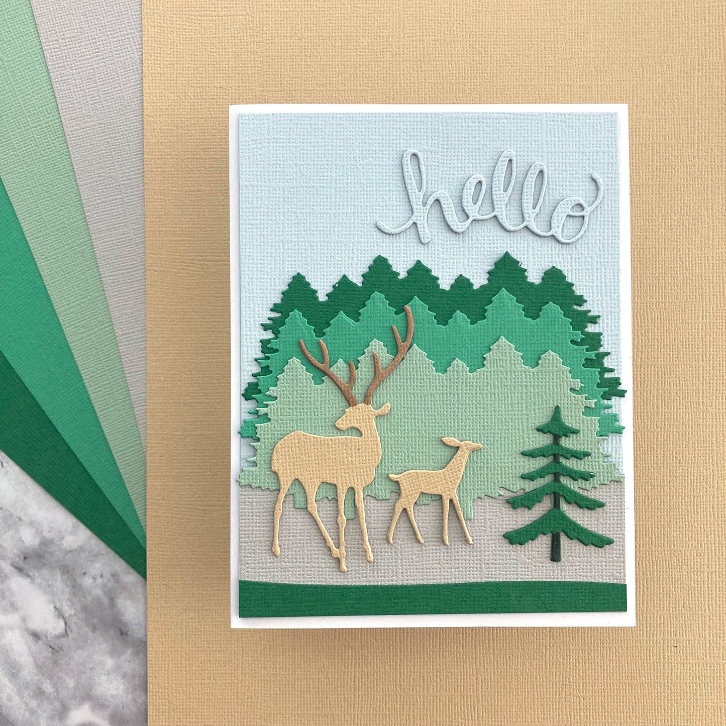 Handmade masculine card featuring Encore Textured Cardstock in Winter Wheat