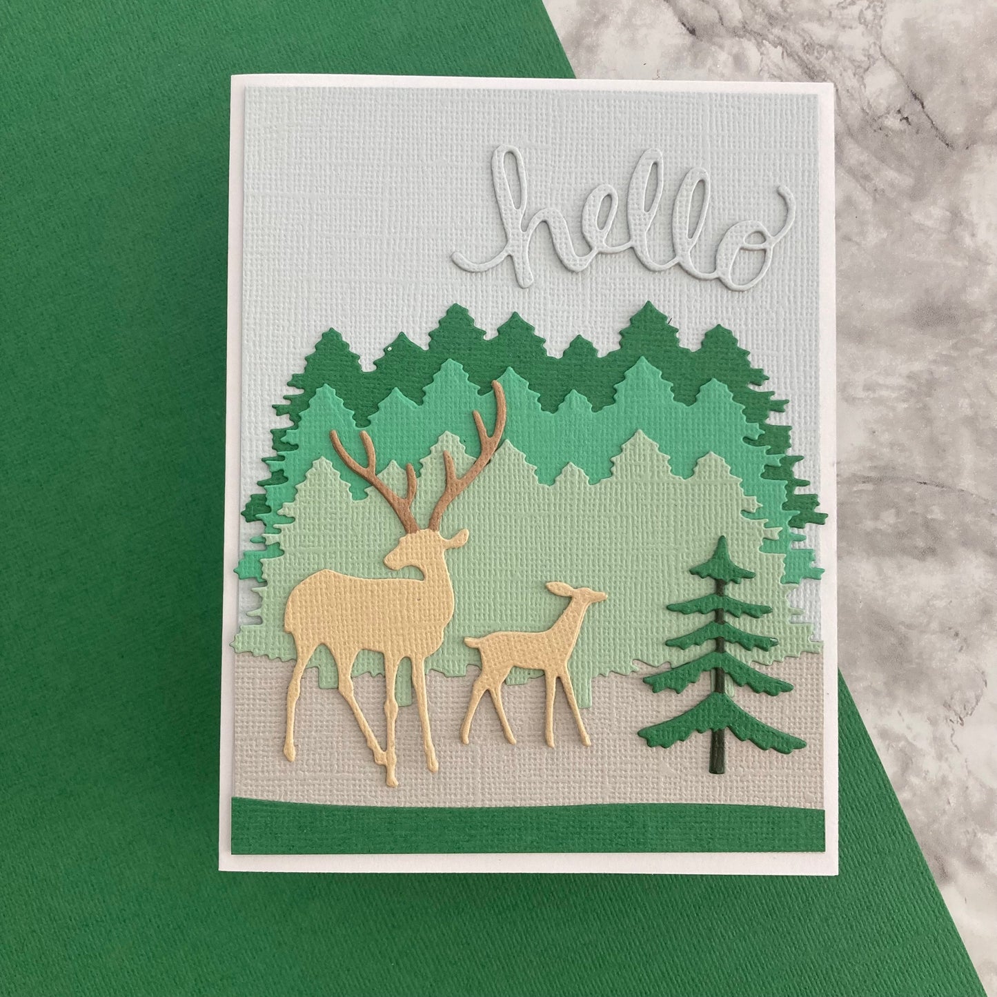 Handmade masculine card featuring Encore Textured Cardstock in Forest Green