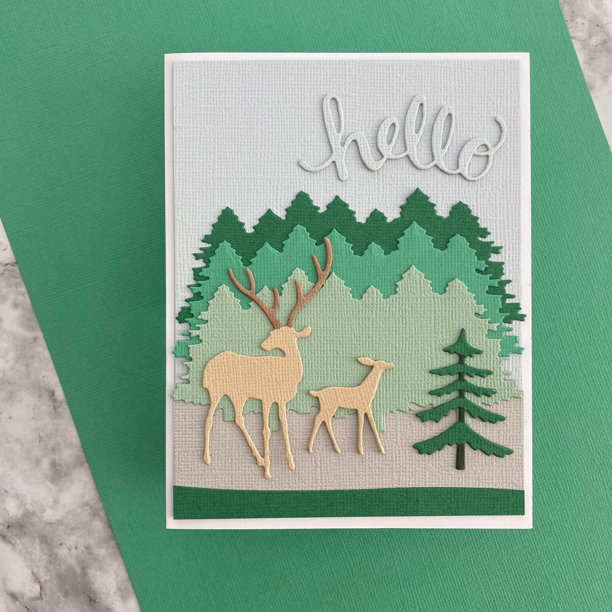 Handmade masculine card featuring Encore Textured Cardstock in Shamrock