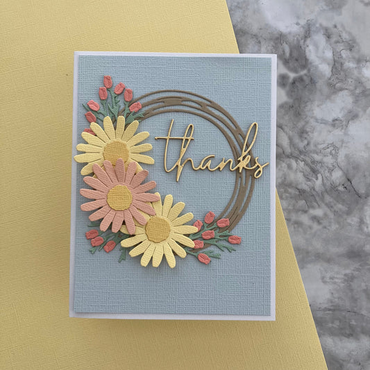 Handmade card featuring Encore Banana Pudding cardstock