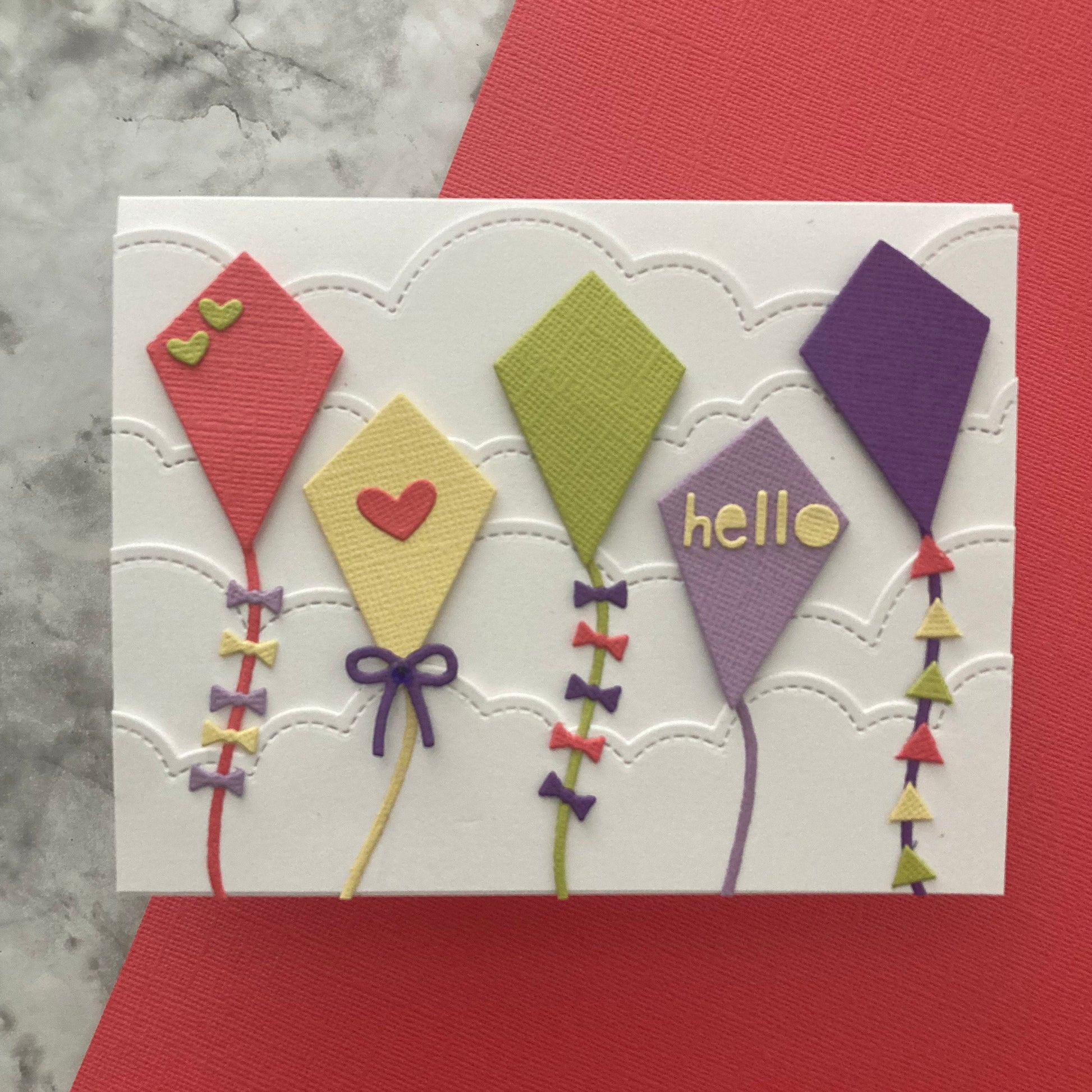 Handmade card featuring Encore Textured Cardstock in PInk Grapefruit