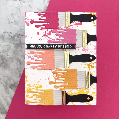 Handmade card featuring Encore textured cardstock In Hot Pink