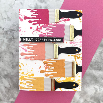 Handmade card featuring Encore textured Cardstock in Party Pink