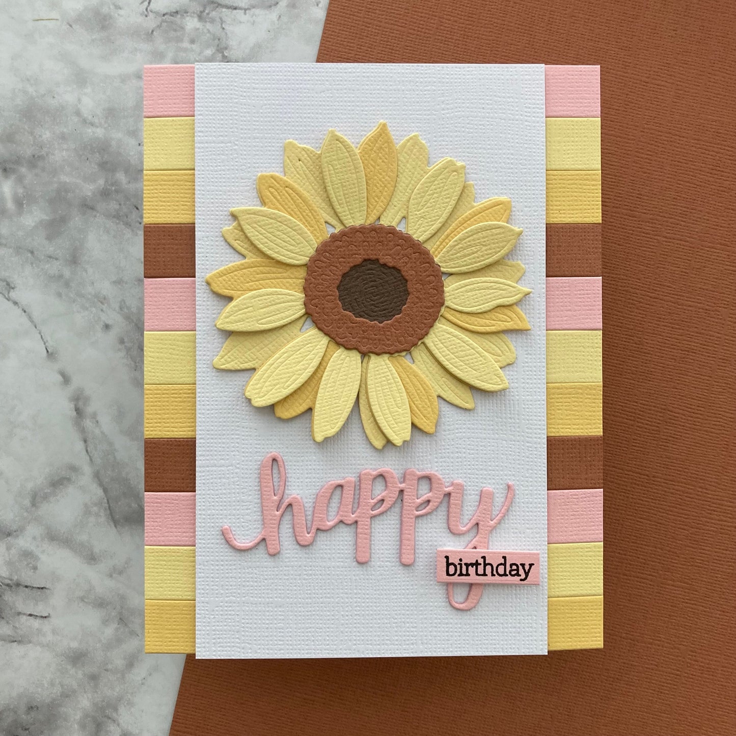 Handmade card featuring Encore Textured Cardstock in Gingerbread