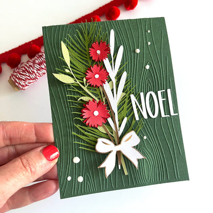 Handmade Christmas card featuring Encore Textured Cardstock