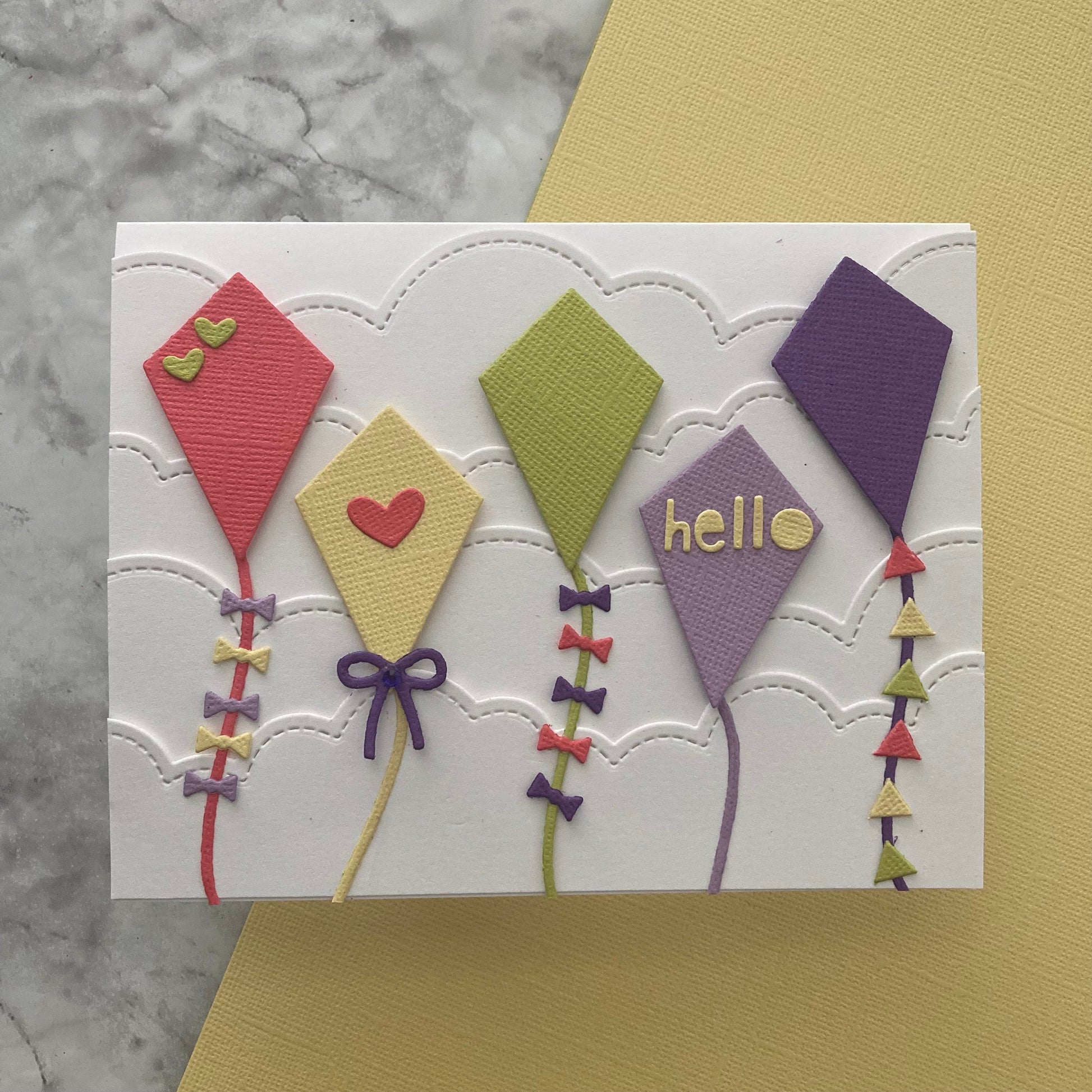 Handmade card featuring Encore Textured Cardstock in Crushed Pineapple