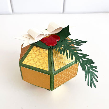 handmade christmas ornament with antique diamonds foil