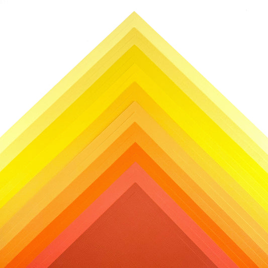 ENCORE TEXTURED CARDSTOCK YELLOW & ORANGE VARIETY PACK - 12x12 Cardstock - 20 Pack - Encore