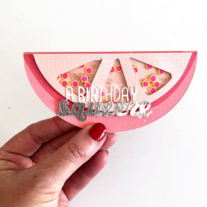 Handmade card featuring Encore Pink Luster Shimmer Cardstock