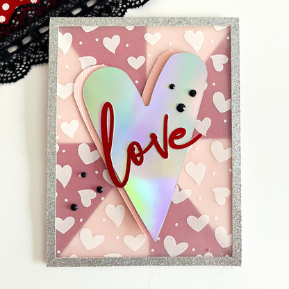 Handmade Valentine Card featuring Encore Cardstock