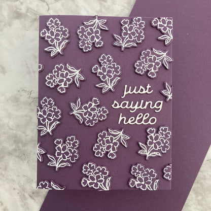 Handmade card featuring Encore Smooth cardstock in Sugar Plum