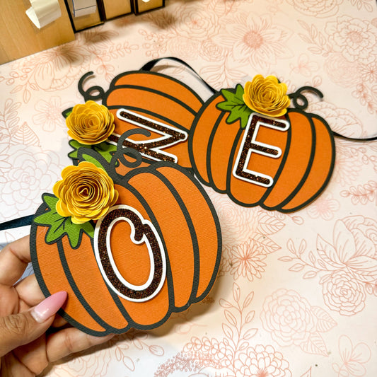 fall pumpkin banner featuring encore cardstock