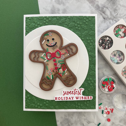 Handmade Christmas shaker card