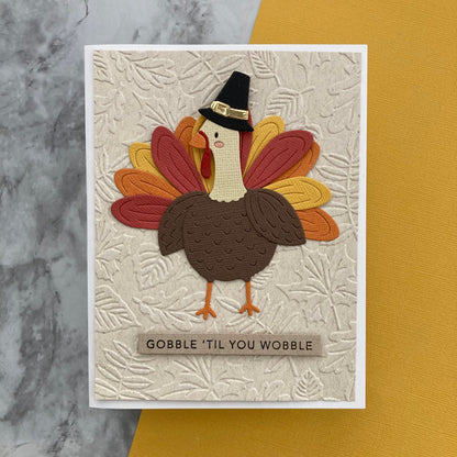 Handmade Thanksgiving card featuring Encore Textured Cardstock in Golden Amber