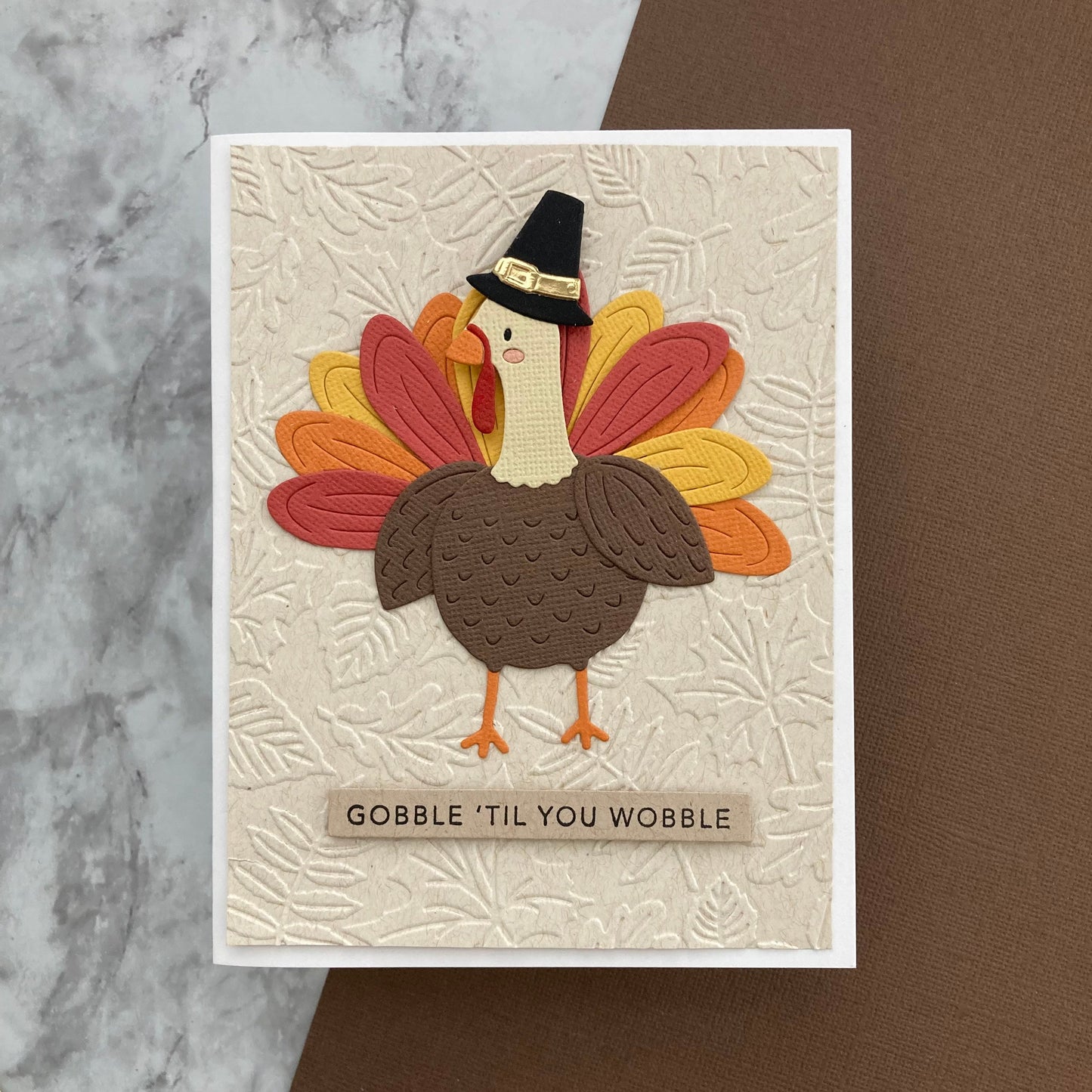Handmade Thanksgiving card with Encore cardstock