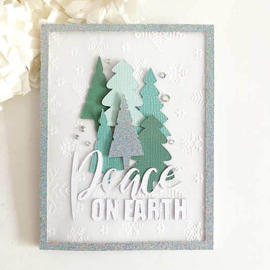 Handmade card featuring Silver Sparkles Glitter Luxe