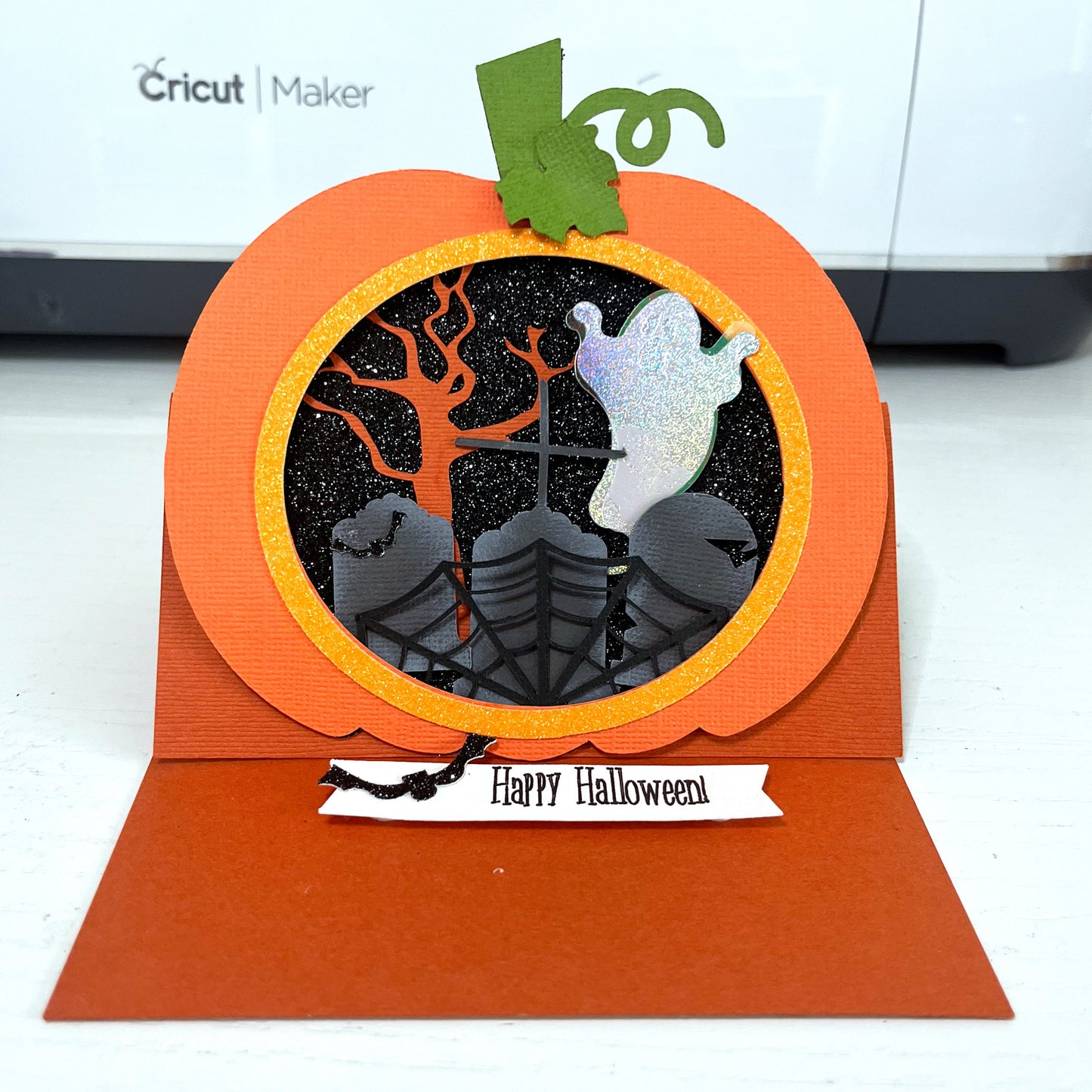Handmade halloween card featuring Encore Cardstock