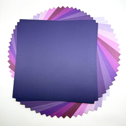 ENCORE TEXTURED CARDSTOCK PURPLE VARIETY PACK - 12x12 Cardstock - 20 Pack - Encore