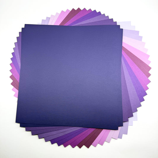 ENCORE TEXTURED CARDSTOCK PURPLE VARIETY PACK - 12x12 Cardstock - 20 Pack - Encore