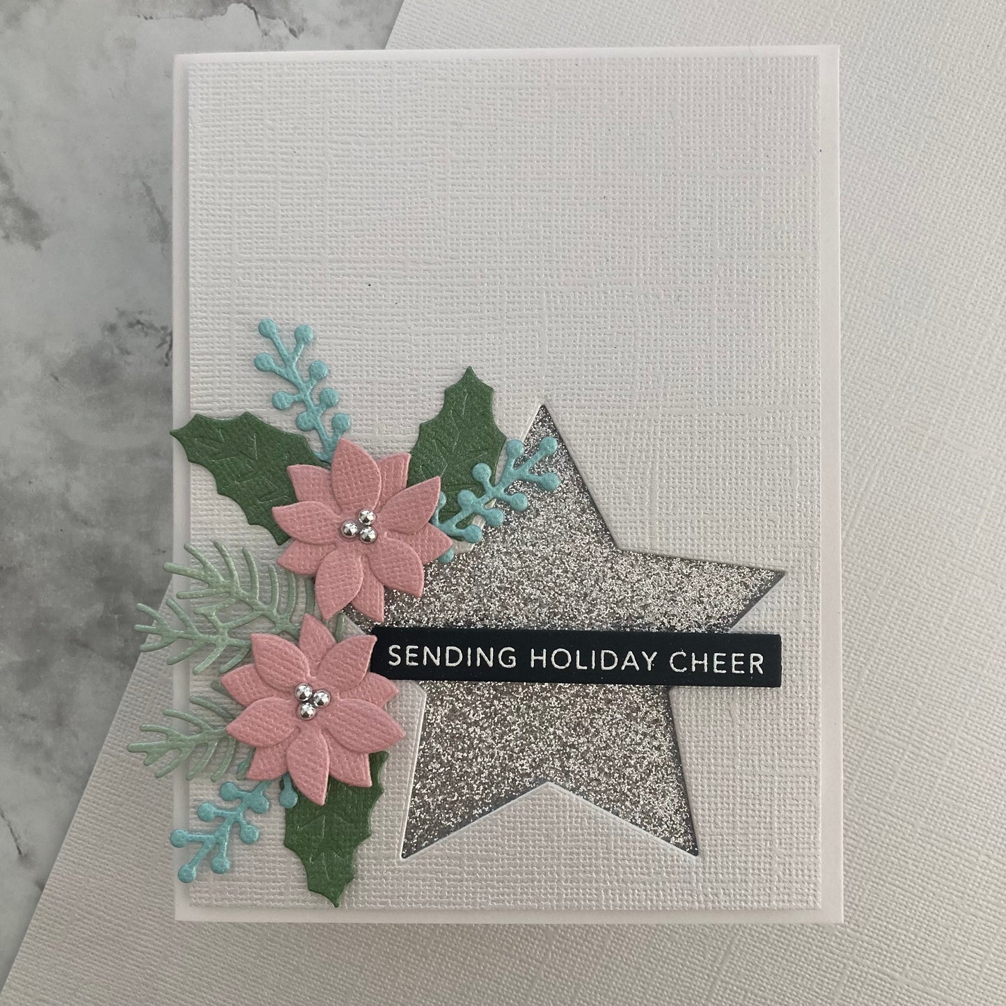 Floral Christmas Card with a star