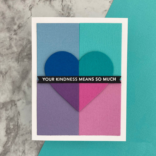 Handmade card featuring Encore Swimming Pool Cardstock