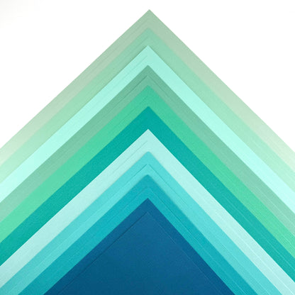 ENCORE TEXTURED CARDSTOCK TEAL & TURQUOISE VARIETY PACK - 12x12 Cardstock - 20 Pack - Encore