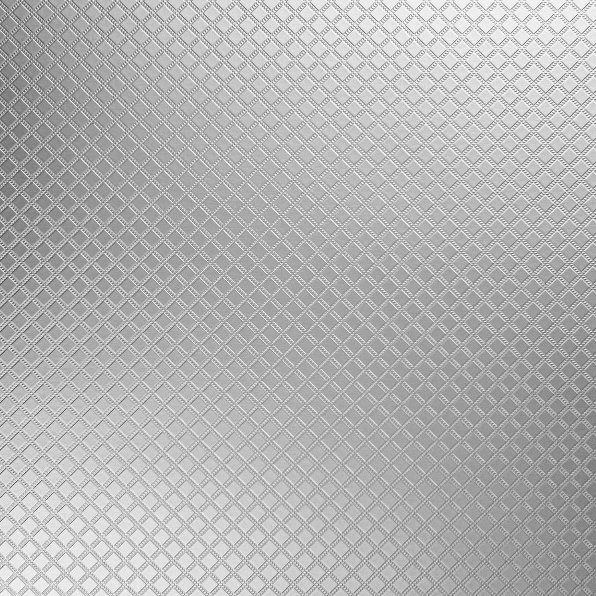Antique diamonds silver foil cardstock - Matte silver foil cardstock with a diamond embossed texture - 12x12 cardstock shop - silver foil cardstock - foil cardstock
