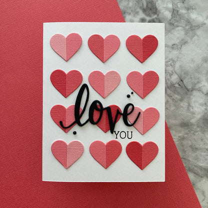 Handmade Valentine card using Encore Textured Cardstock