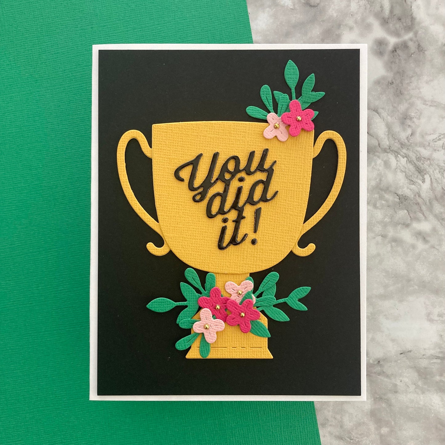 Handmade card featuring Encore textured Cardstock