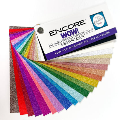 WOW No-Shed Fine Glitter Cardstock Swatch Book