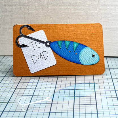 father's day gift card holder fishing themed featuring Encore Apricot Jam