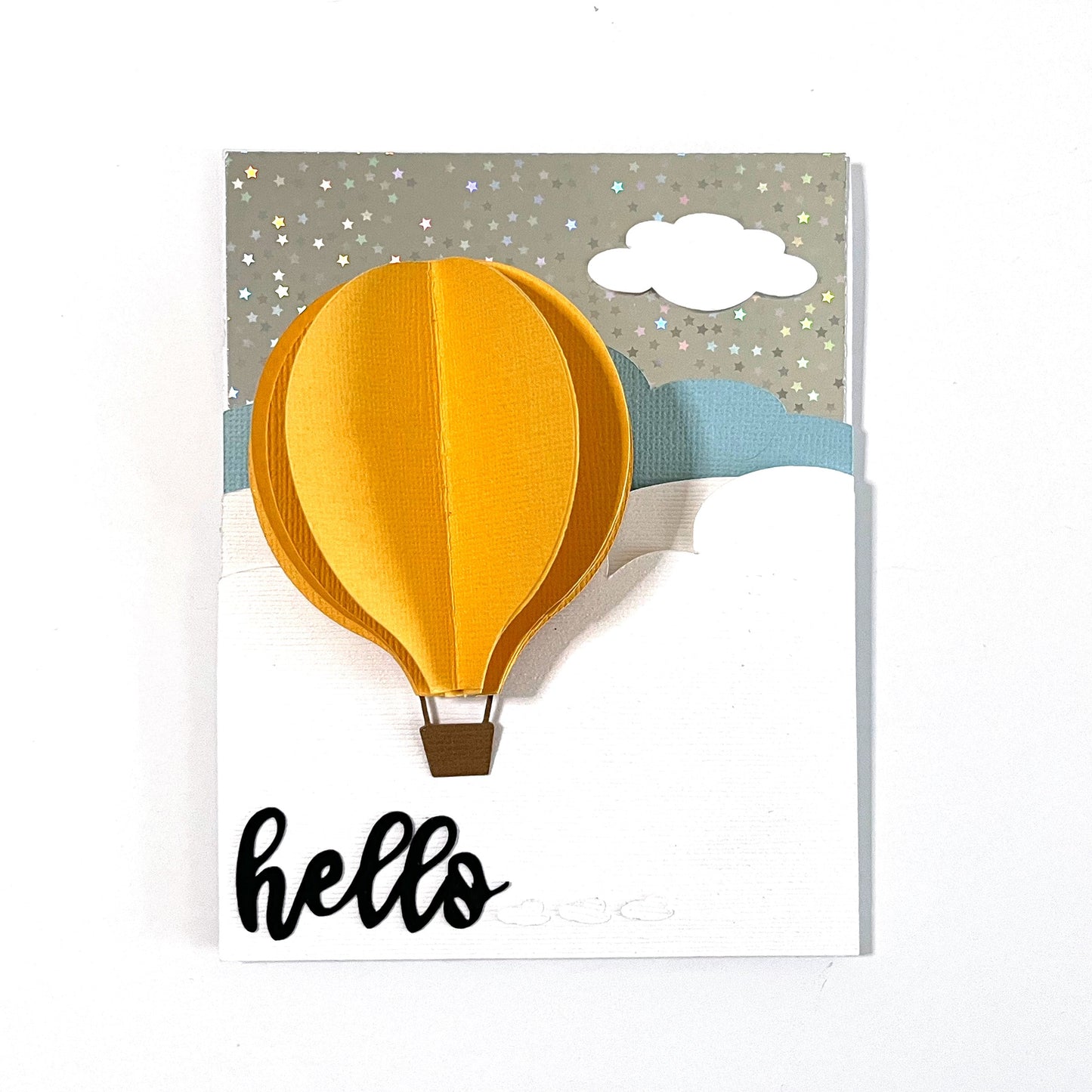 Handmade card featuring Encore Holographic Cardstock and Encore textured Cardstock
