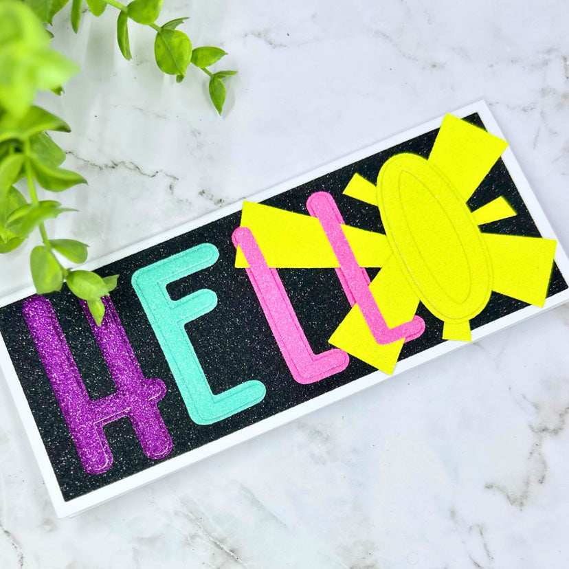 handmade summer card featuring Encore Glitter Luxe Glitter Cardstock