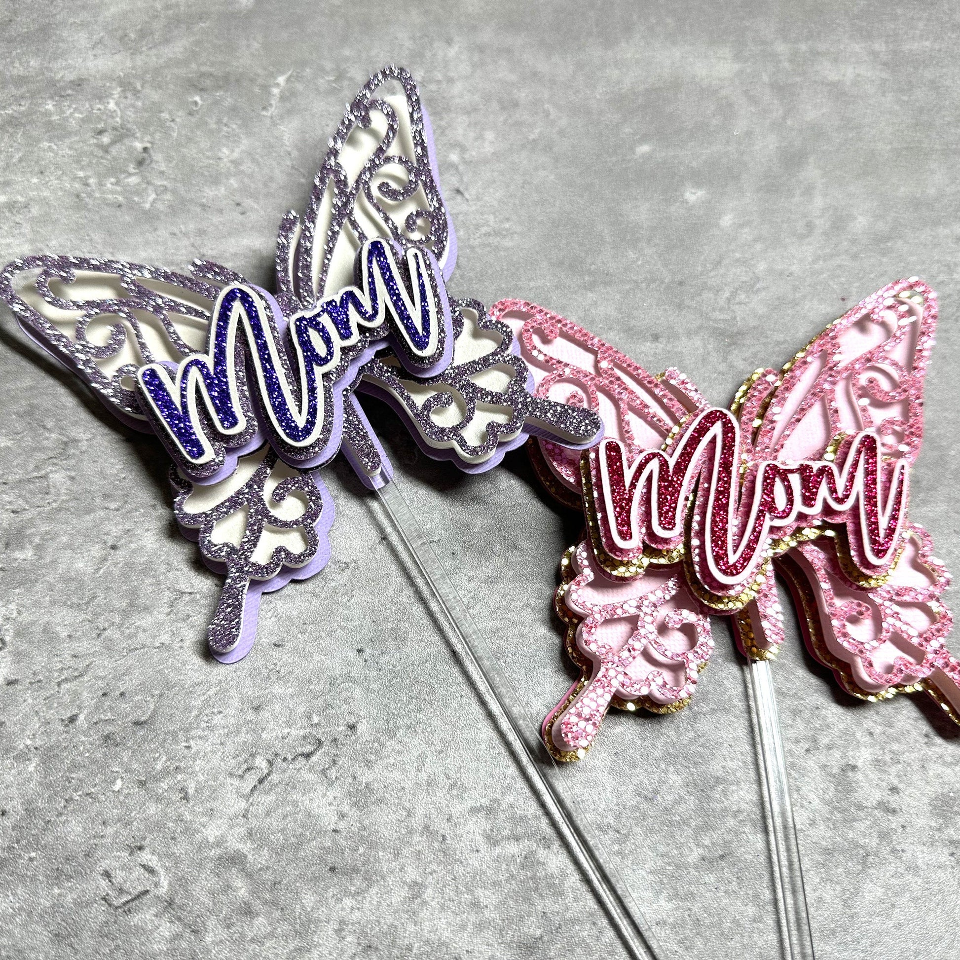 lavender fusion handmade glitter butterfly