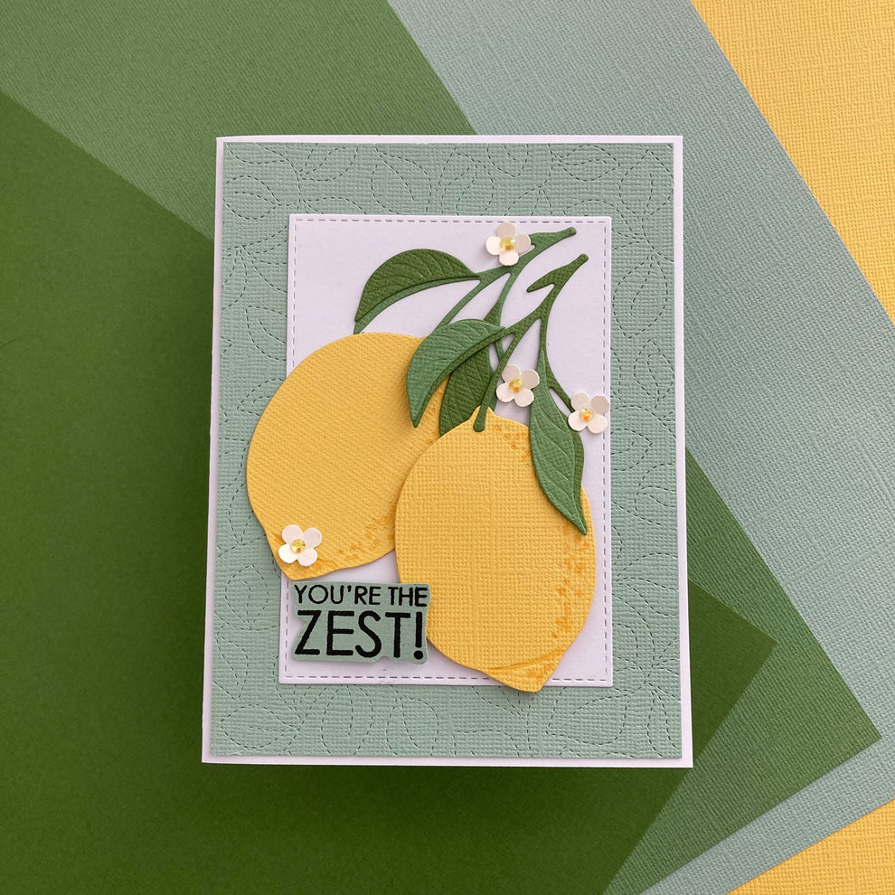 LEMON TWIST 12x12 Textured Yellow Cardstock - Encore Paper