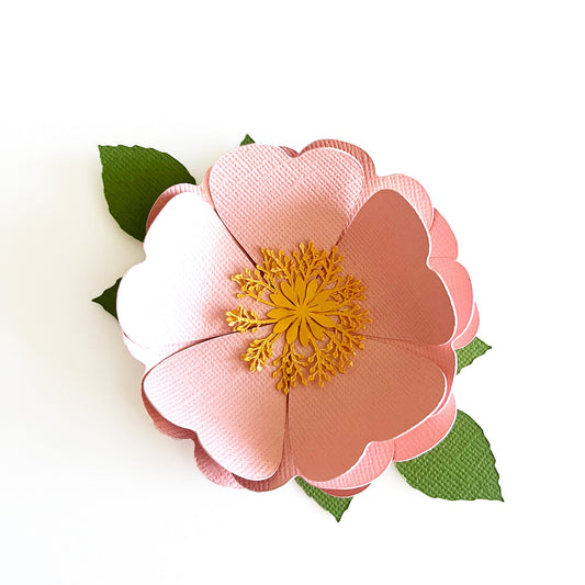 handmade paper flower with Encore Pink Champagne cardstock