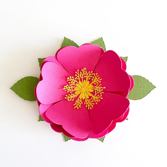 Paper Flower made with Hot Pink Encore Textured Cardstock
